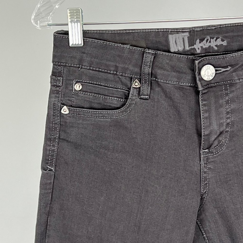 Kut from the Kloth Womens Sienna Skinny Jeans Gray Stretch Cotton Denim size 4 - Picture 4 of 11